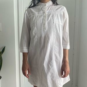 White shirt dress